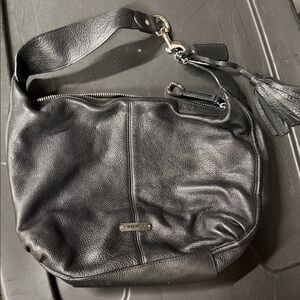 Coach Black Leather Hobo Bag